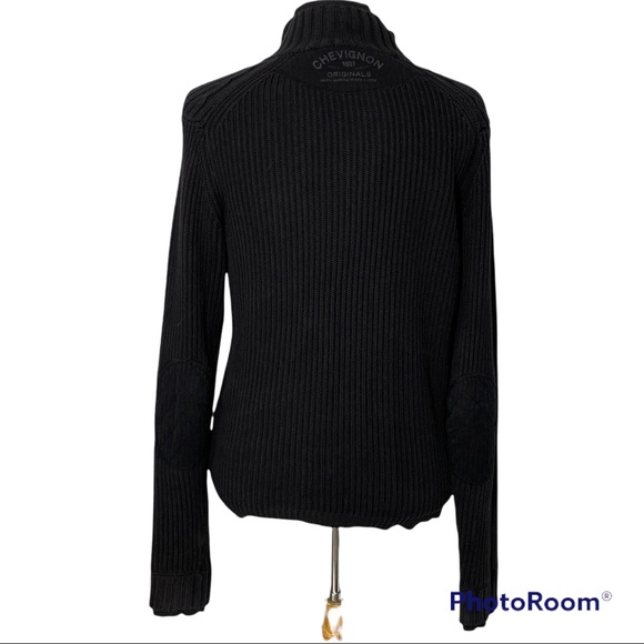 Vintage Chevignon Mens Black Pullover Sweater Size L - Picture 5 of 7